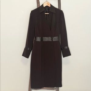 Ann Klein Brown wrap suit dress Size 4